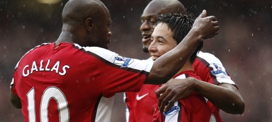 William Gallas et Samir Nasri qous le maillot d'Arsenal