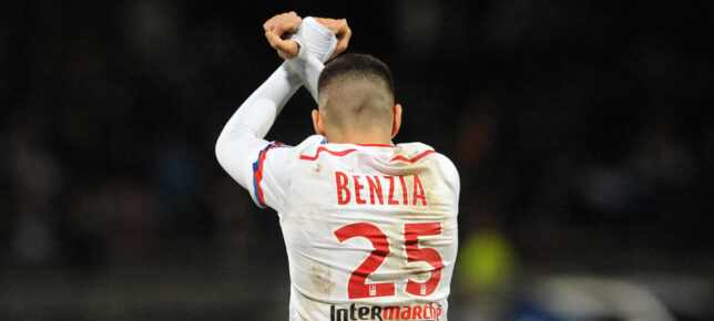 JOIE DE Yassine BENZIA - 12.12.2014 - Lyon / Caen - 18eme journee de Ligue 1 Photo : Jean Paul Thomas / Icon Sport