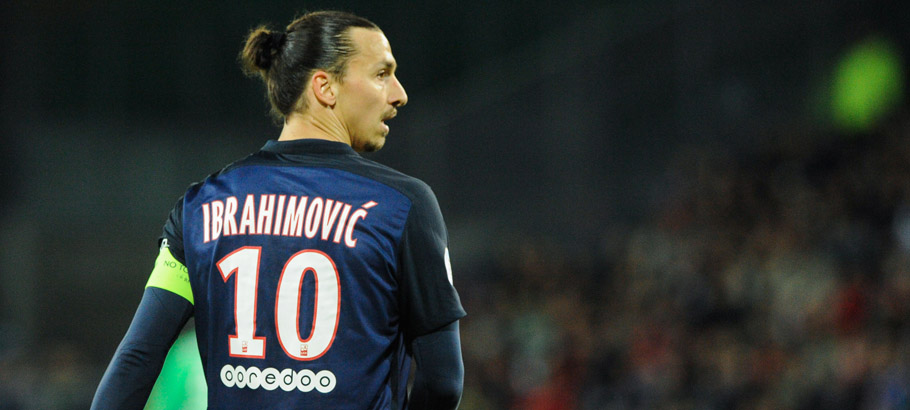 Zlatan IBRAHIMOVIC - 31.01.2016 - Saint Etienne / Paris Saint Germain - 23e journee de Ligue 1 Photo : Jean Paul Thomas / Icon Sport