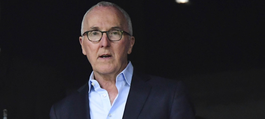 (L-R) New Marseille president Jacques Henri Eyraud, Marseille owner Frank McCourt and former Marseille owner Margarita Louis Dreyfus during the French Ligue 1 match between Olympique de Marseille and Olympique Lyonnais at Stade Velodrome on September 18, 2016 in Marseille, France. (Photo by Dave Winter/Icon Sport)