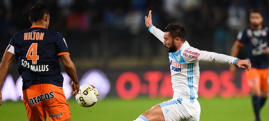 Vitorino Hilton of Montpellier and Romain Alessandrini of Marseille during the ligue 1 match between Montpellier Herault and Olympique de Marseille at Stade de la Mosson on November 4, 2016 in Montpellier, France. (Photo by Alexandre Dimou/Icon Sport)