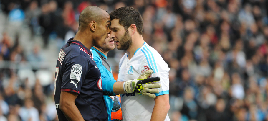 HENRIQUE / Andre Pierre GIGNAC - 22.12.2013 - Marseille / Bordeaux- 19eme journee de Ligue 1 - Photo : Gaston Petrelli / Icon Sport