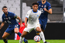 Boubacar Kamara lors du match OM Porto