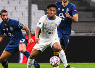 Boubacar Kamara lors du match OM Porto