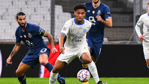 Boubacar Kamara lors du match OM Porto