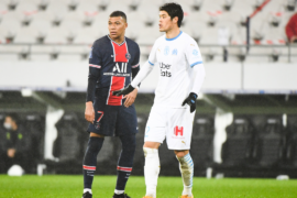 Hiroki Sakai et Mbappe PSG - OM