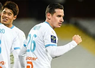 Florian THAUVIN Marseille célèbre son but contre le RC Lens