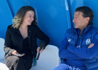 Léa Cornu et Frank Borrelli coach Féminines OM - 2024