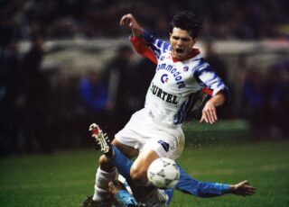 Laurent Fournier - 18.12.1992 - Paris Saint Germain / Marseille - Division 1 Photo : Alain Gadoffre / Icon Sport