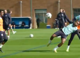 Igor Paixao (attaquant de l'OM) buteur à l'entrainement